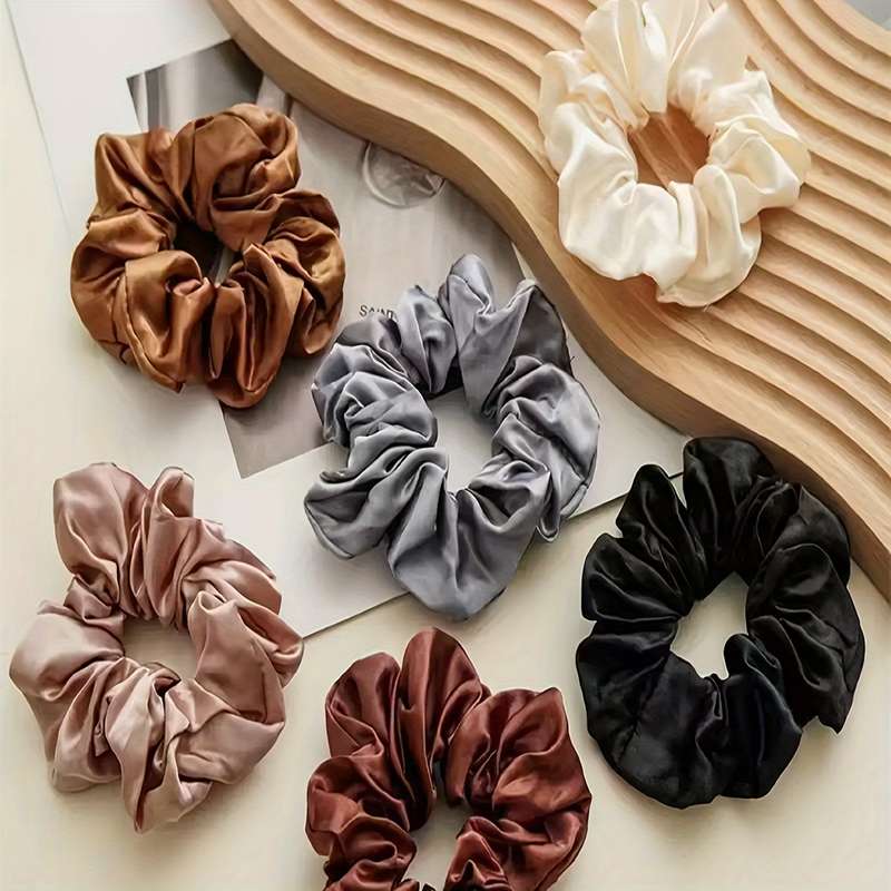 12-Pack Luxury Satin Hair Scrunchies Set