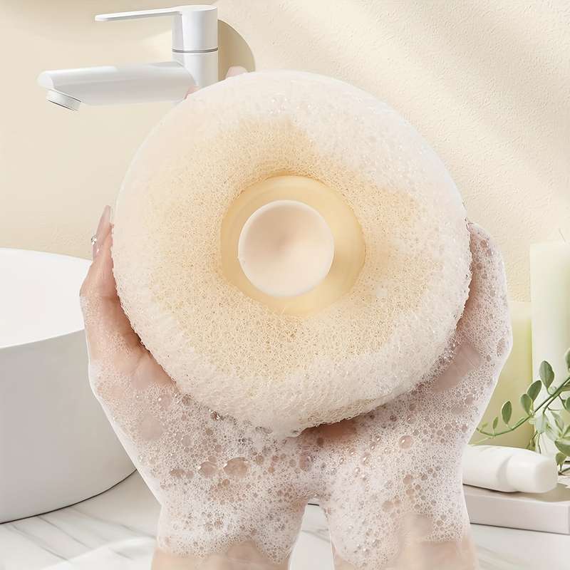 Exfoliating Shower Brush With Suction Cup - Massage Bath Sponge Bal