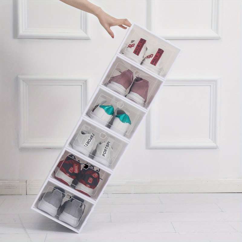 12 Plastic Shoe Storage Boxes