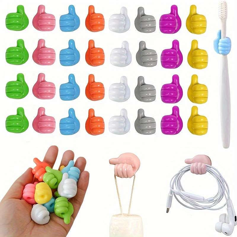 20pcs Value Pack Multifunctional Thumb Wall Hooks