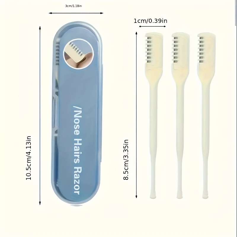 3pcs Gentle And Pain-Free Nose Hair Trimmer Set For Men And Women