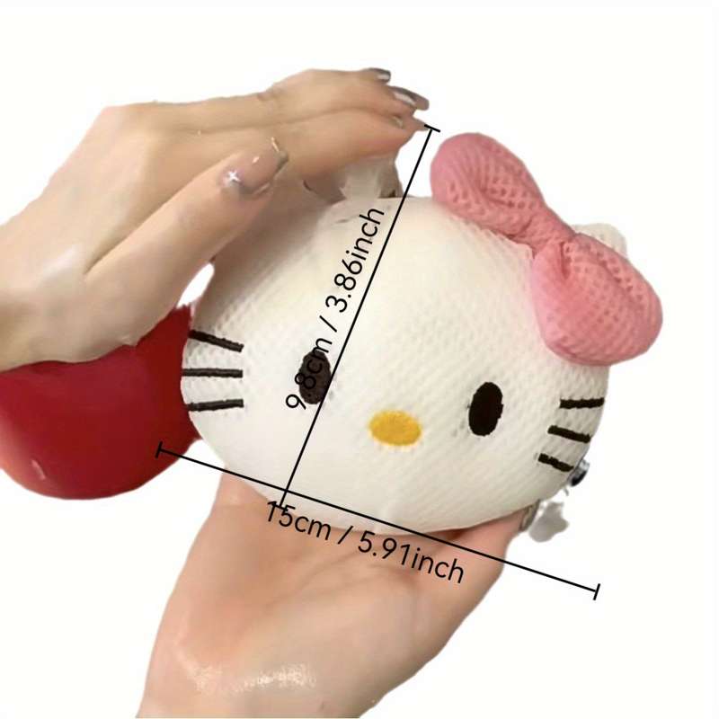 1pc Sanrio Cute Bath Sponge - Soft Mesh Exfoliating Shower Scrubber
