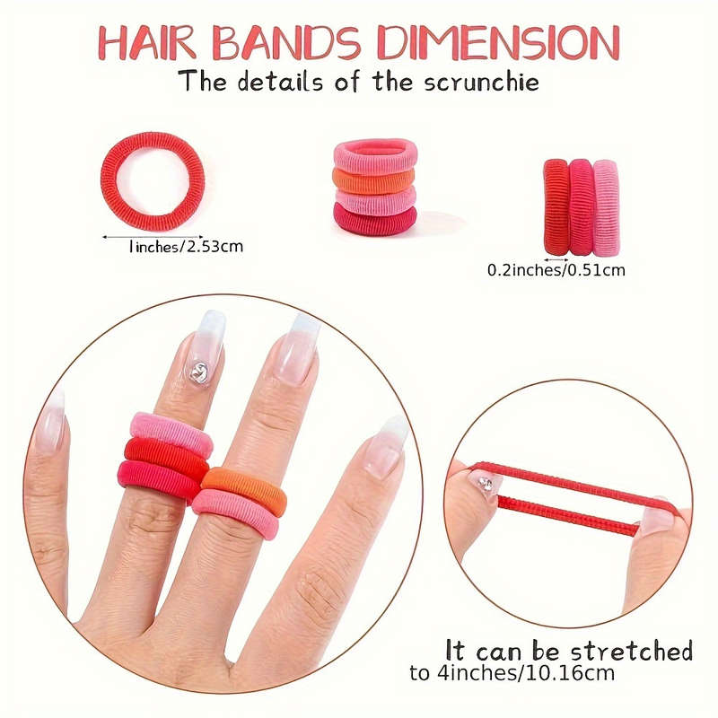 100pcs Woven Polyester Hair Bands