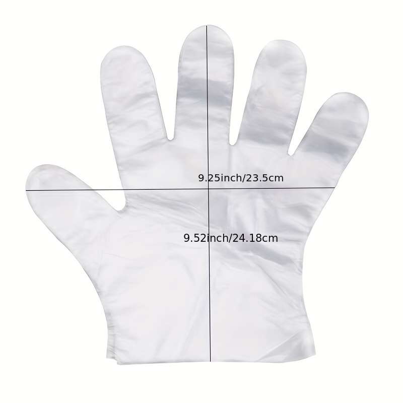 100pcs Disposable Plastic Gloves