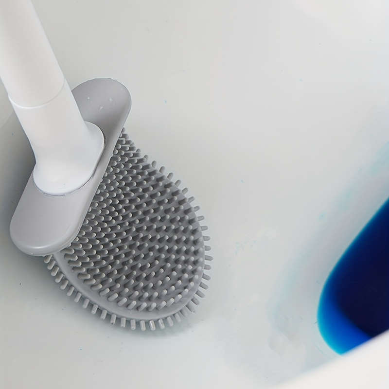 1pc Easy-Clean Silicone Toilet Brush