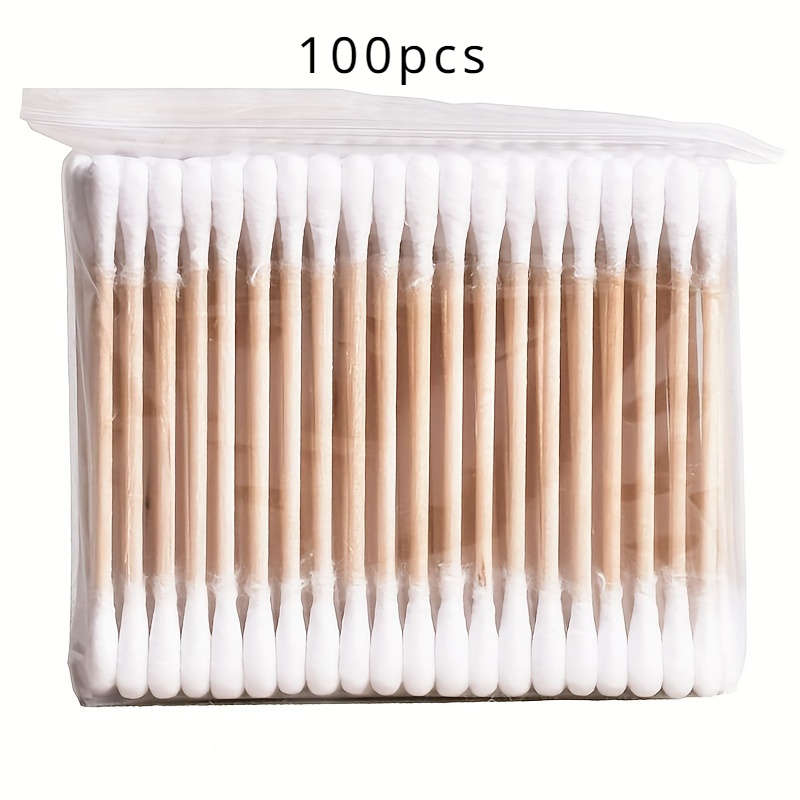 100pcs Dual-Tipped Swabs For Makeup Removal & Ear Cleaning