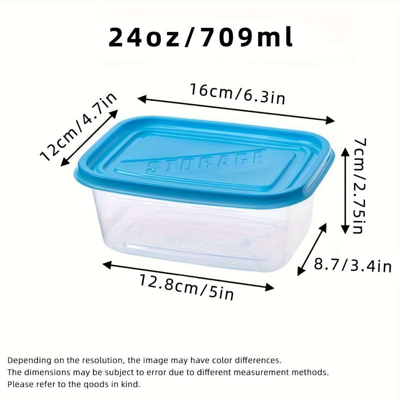 10pcs Stackable Food Storage Containers With Lids - Reusable