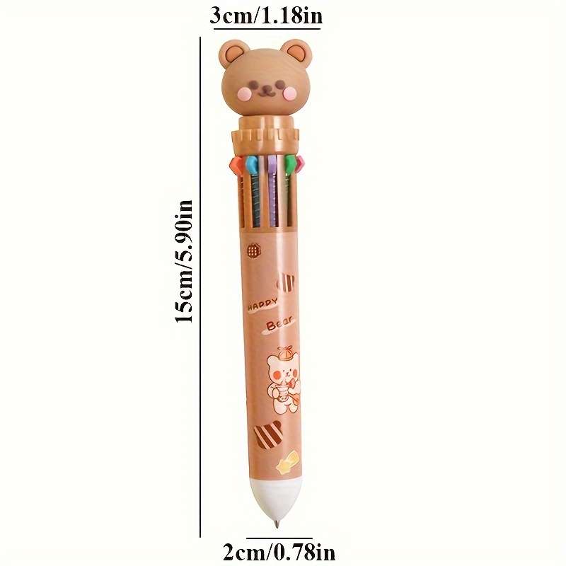 1 10-Color Cute Cartoon Panda Ballpoint Pen