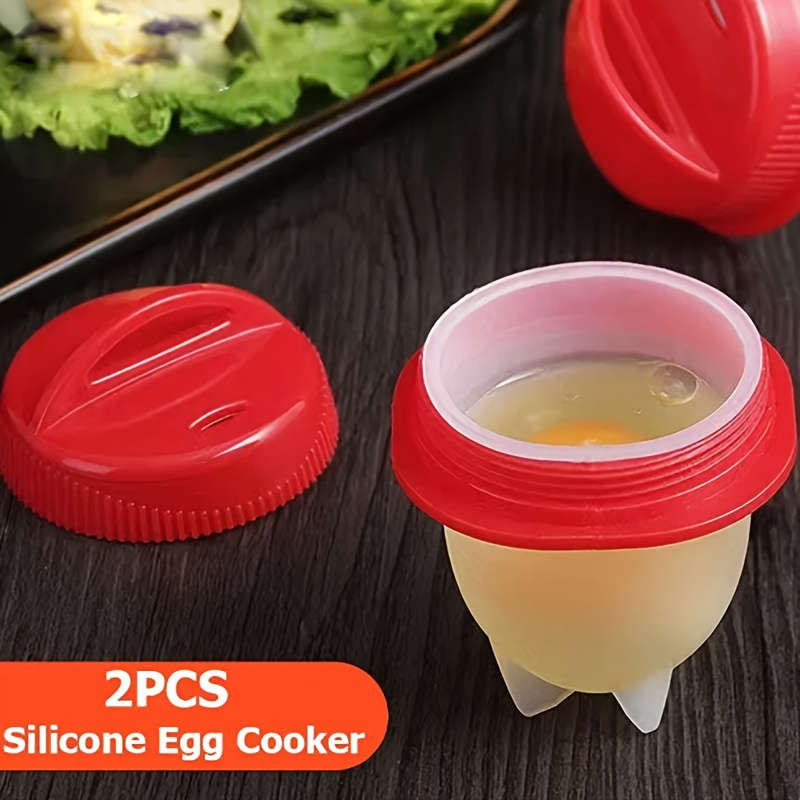 2-Pack Egg Poachers Multi-Ply Non-Stick Silicone Egg Cookers
