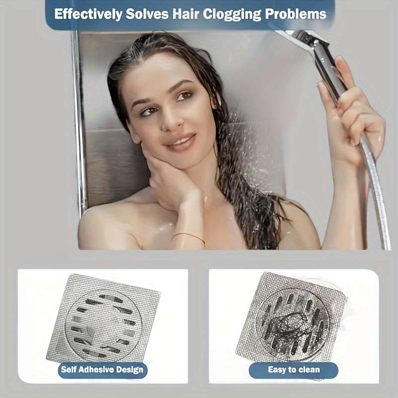 50pcs Hair Catcher Drains For Shower, Metal Mesh Filter