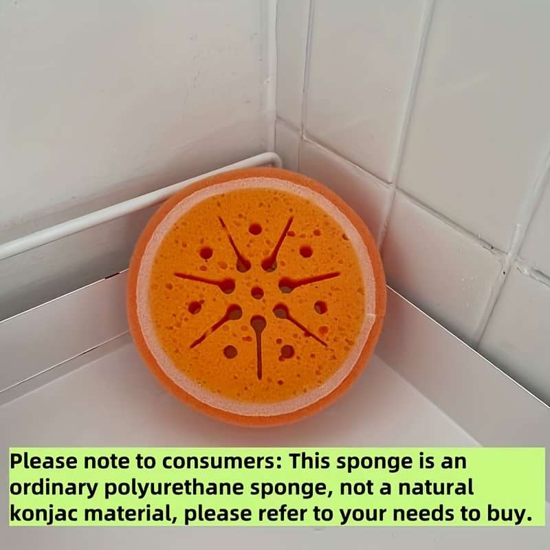 1pc Soft Fruit-Shaped Konjac Bath Sponge