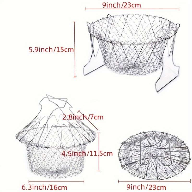 Stainless Steel Folding Fry Basket
