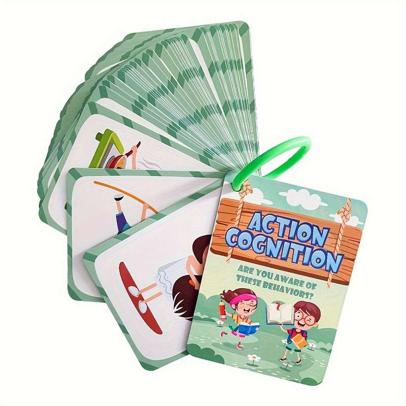 50 Cards My Daily Routine Action Verbs Flash Cards Educational Flash
