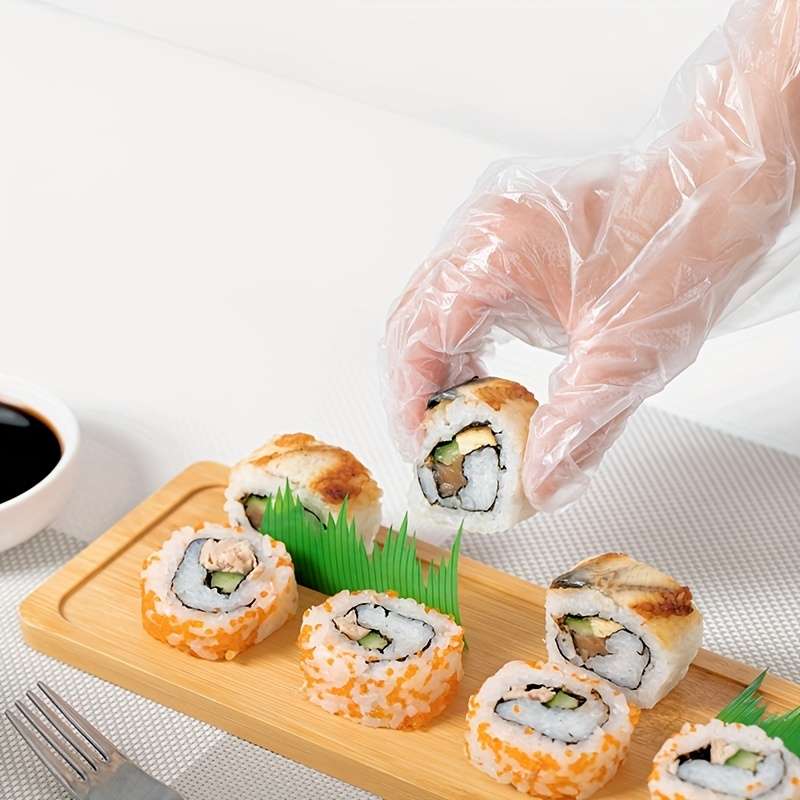 100pcs Disposable Plastic Gloves