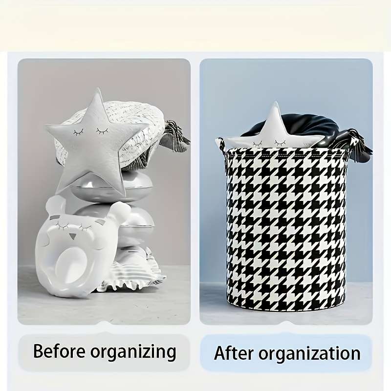Foldable Fabric Storage Basket With Handlesa
