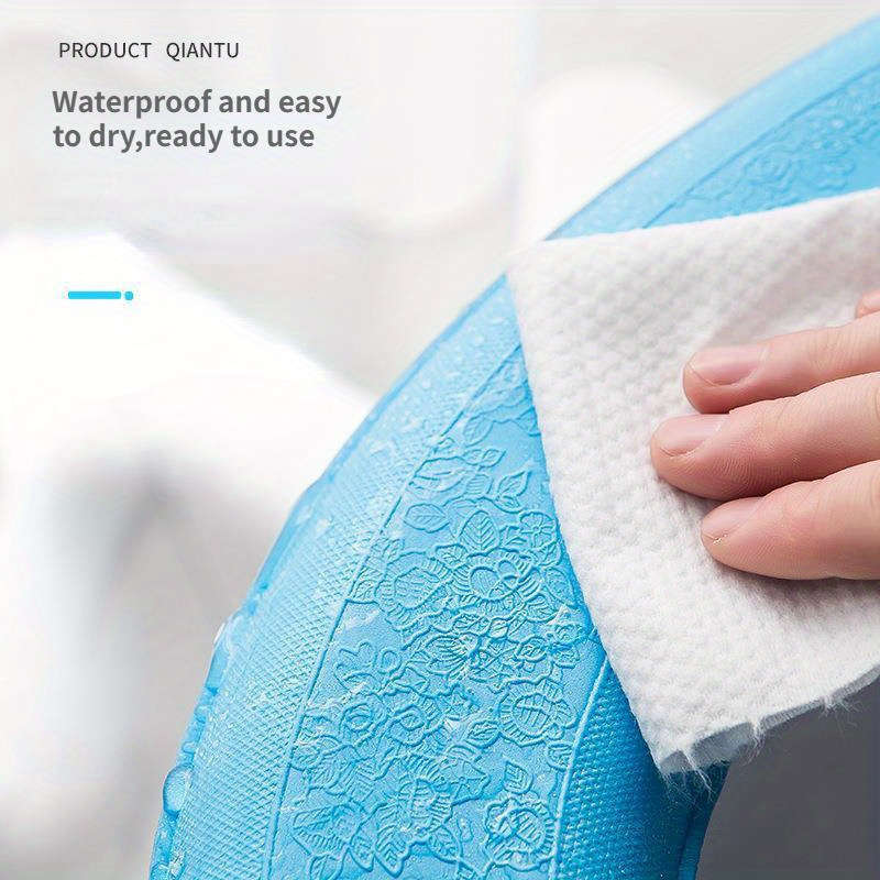 Waterproof Synthetic Rubber Toilet Seat Cover - Reusable