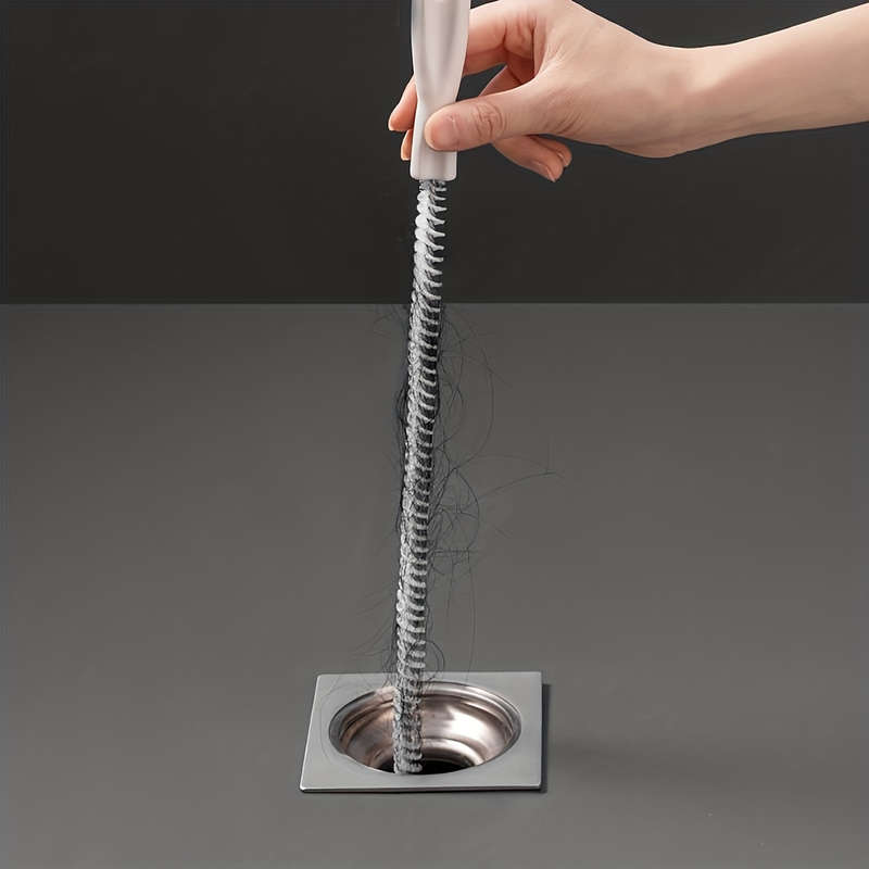 Drain Clog Remover Tool, Flexible Sink Snake Brush
