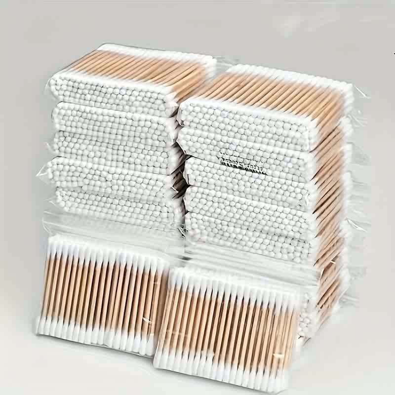 100pcs Dual-Tipped Swabs For Makeup Removal & Ear Cleaning