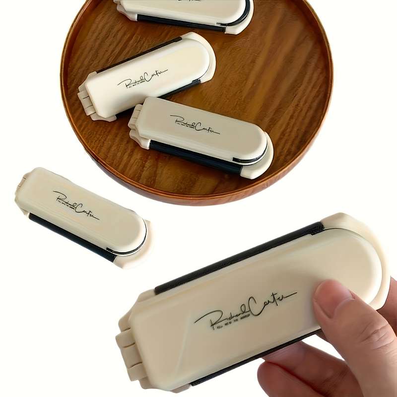 1pc Travelmate Portable Folding Hair Brushwith Built-In Mirror - Anti-Static