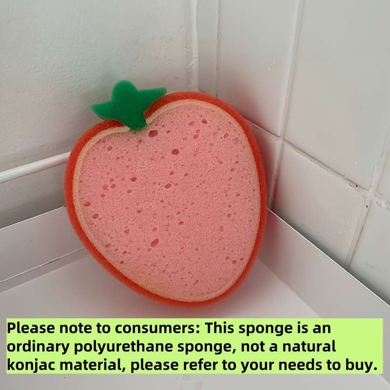 1pc Soft Fruit-Shaped Konjac Bath Sponge