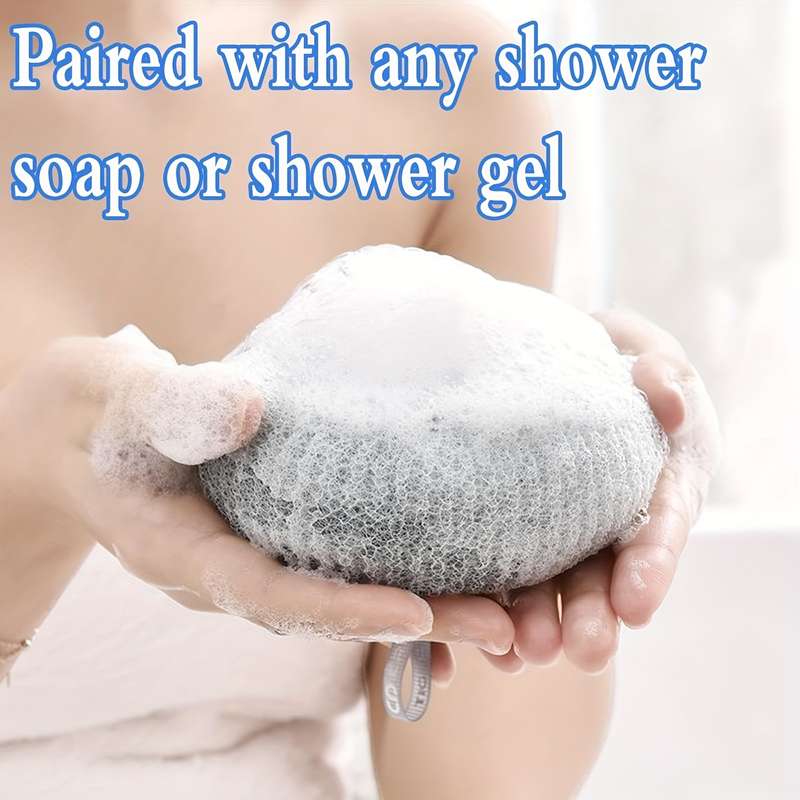 Exfoliating Shower Brush With Suction Cup - Massage Bath Sponge Bal