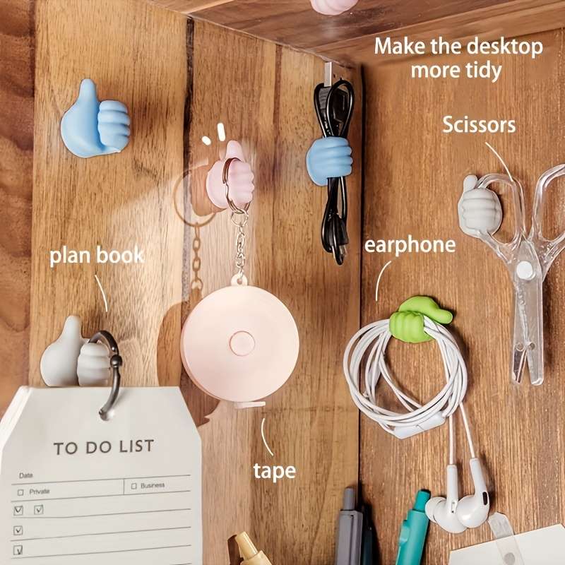 20pcs Value Pack Multifunctional Thumb Wall Hooks