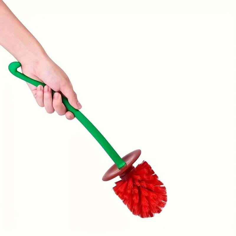 1 Set Novelty Cherry-Shaped Plastic Toilet Brush With Holder