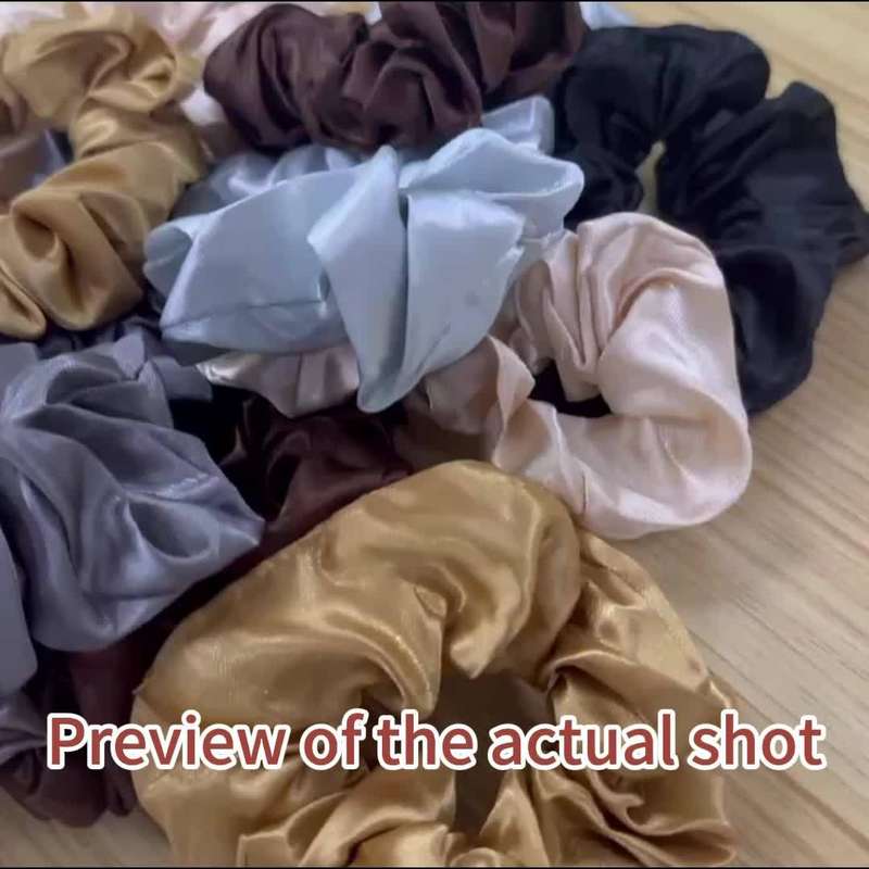 12-Pack Luxury Satin Hair Scrunchies Set