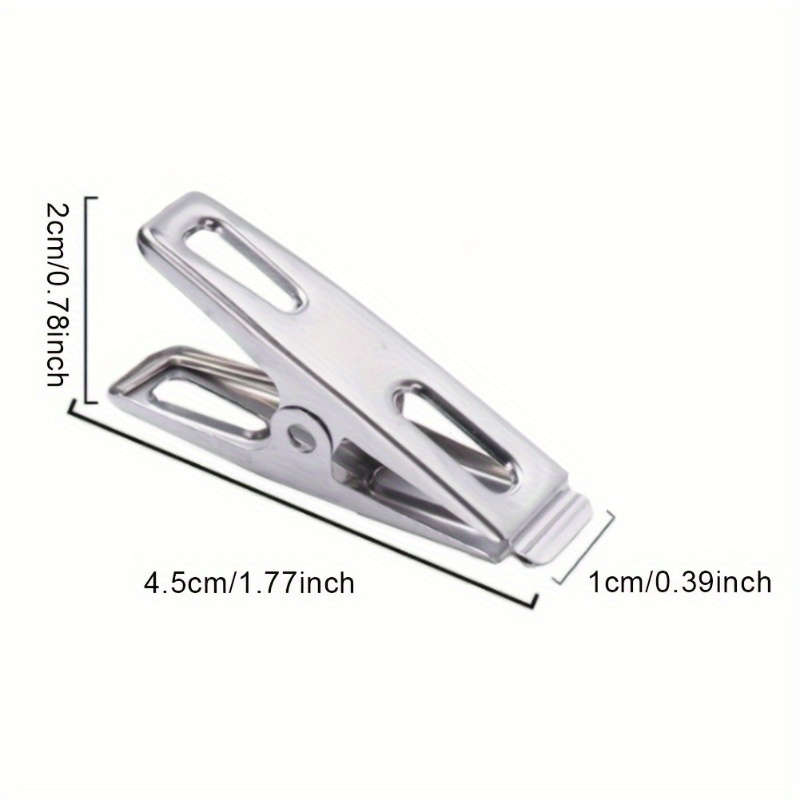 20pcs Durable Stainless Steel Clothespins Set