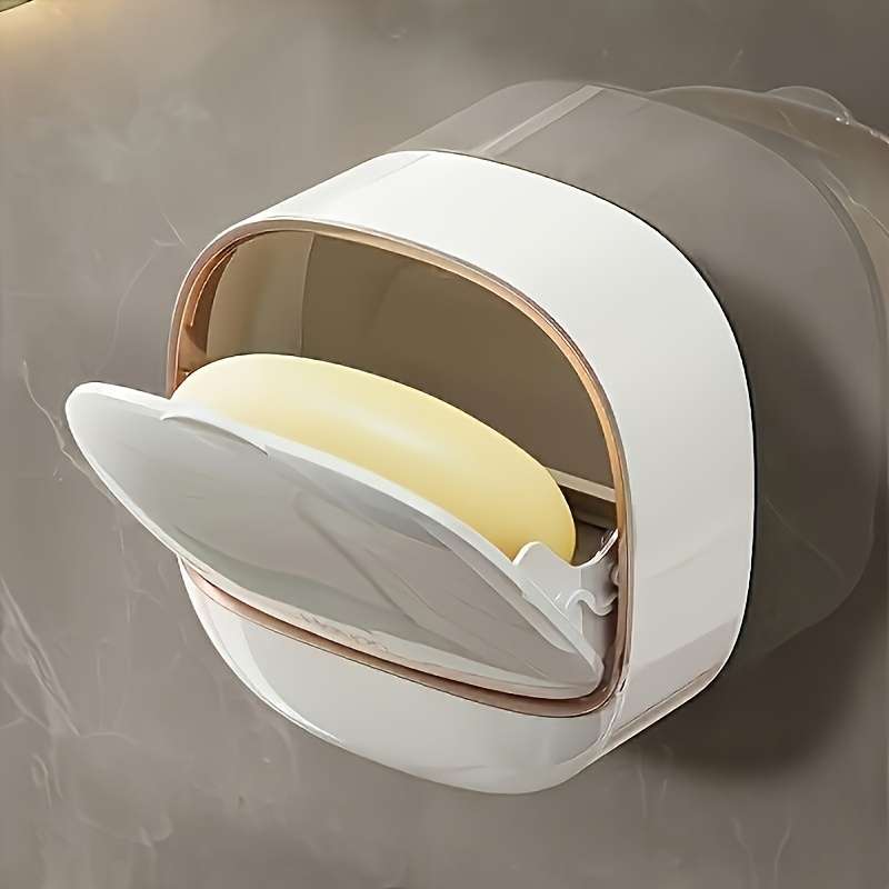 Easy-Install Wall-Mounted Soap Dish With Lid