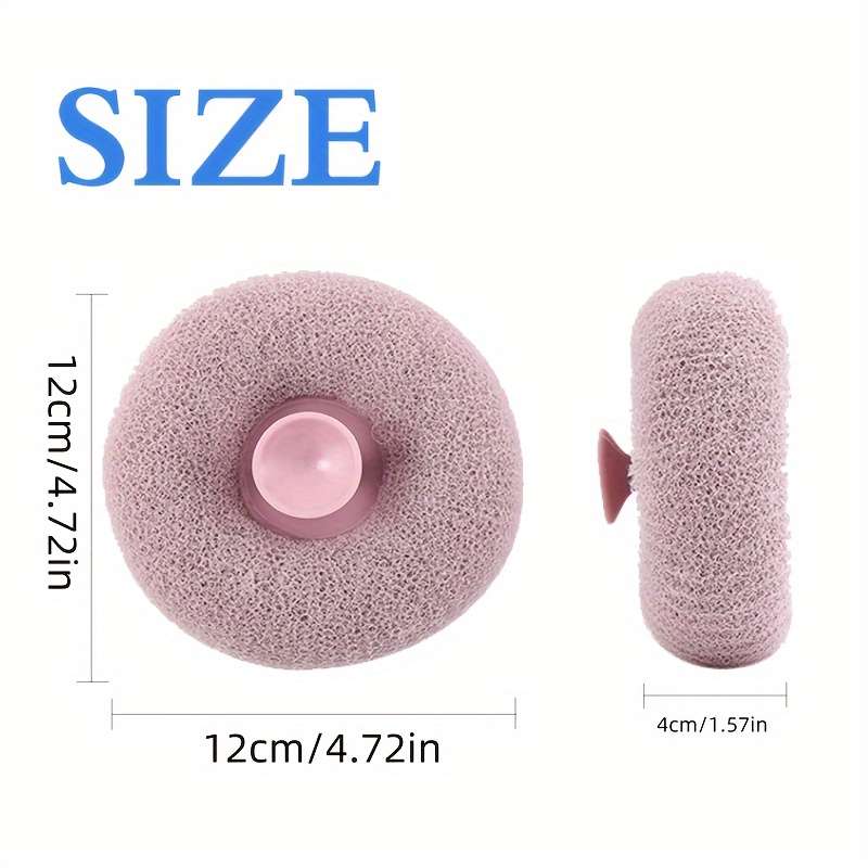 Exfoliating Shower Brush With Suction Cup - Massage Bath Sponge Bal