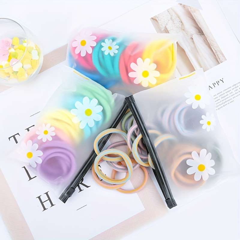 10 Pcs Adorable Daisy Zipper Bags