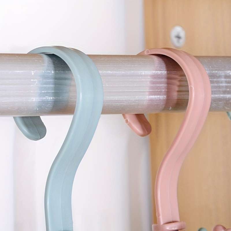 4pcs 360-Degree Rotatable Four-Claw Hook For Wardrobe And Tie Drying