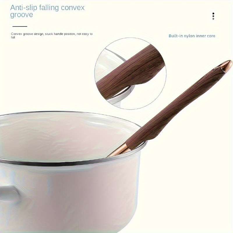 1pc Premium Silicone Spatula Set With Wood Grain Handle - Heat