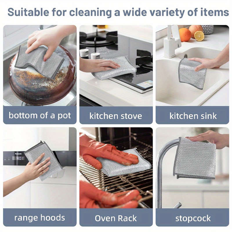 Pack Of 10pcs Multi-Functional Non-Stick Easy To Clean Rags