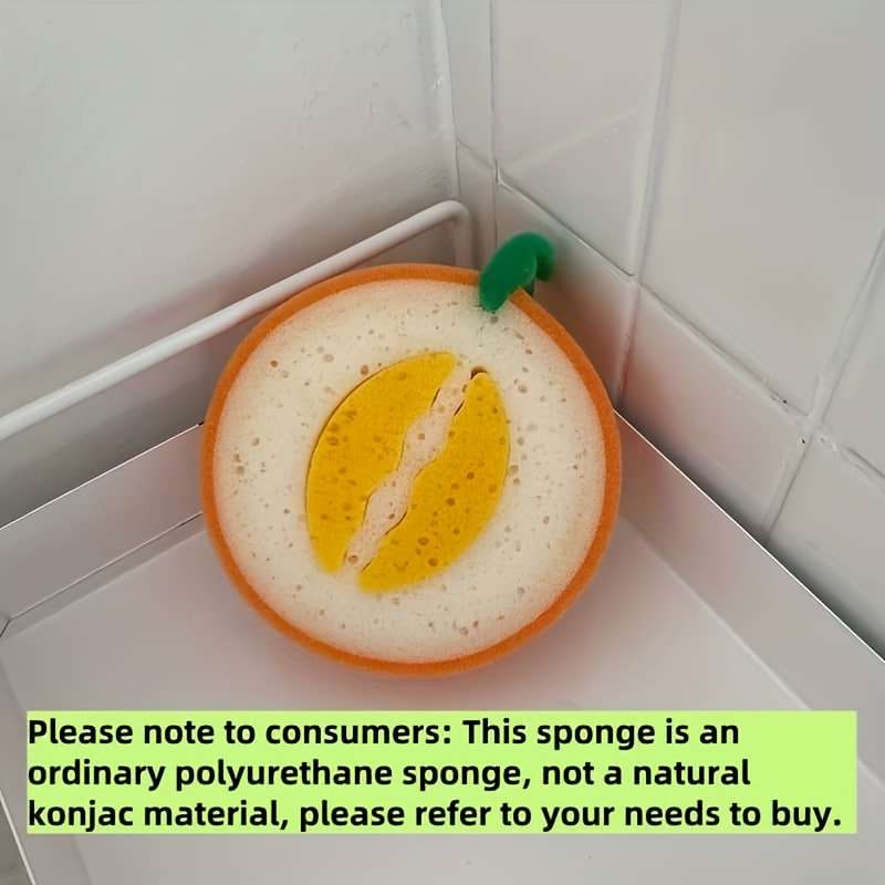 1pc Soft Fruit-Shaped Konjac Bath Sponge