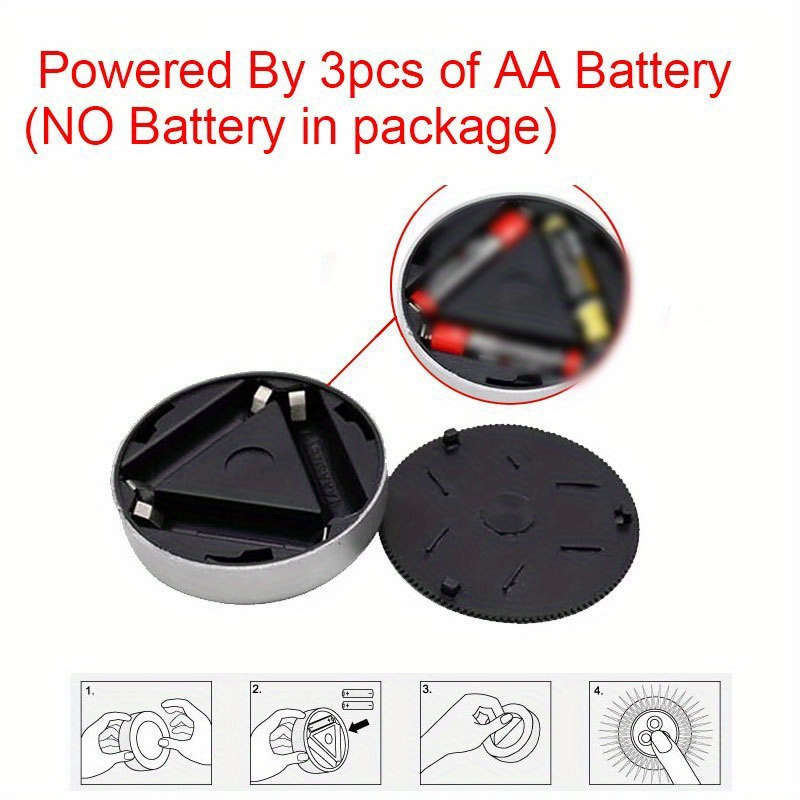 3 Led Touch Light Round, Stick-On Cabinet Night Light