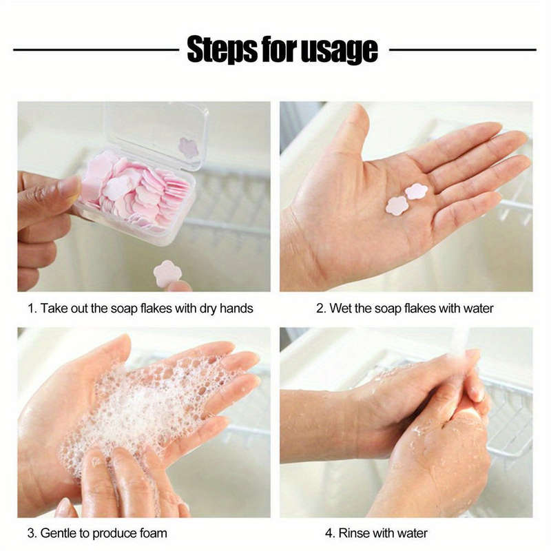 1000pcs Clean Petals Perfume Disposable Hand Soap Flakes