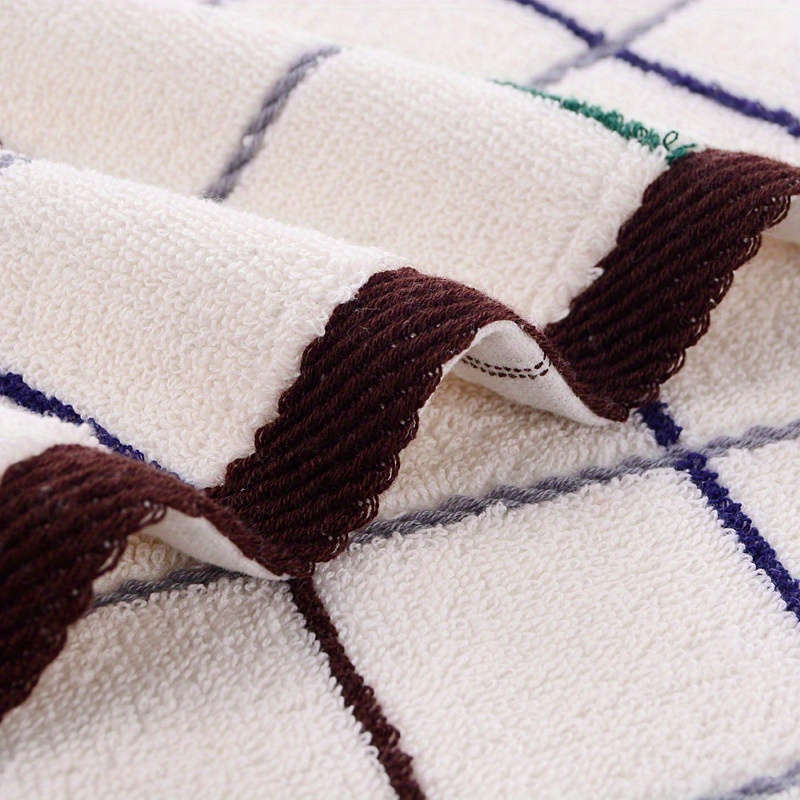 1Pc Plain Cotton Square Towel, Face Towel, Soft And Absorbent