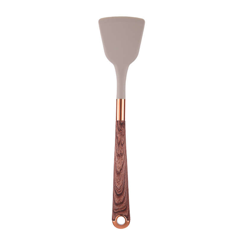 1pc Premium Silicone Spatula Set With Wood Grain Handle - Heat