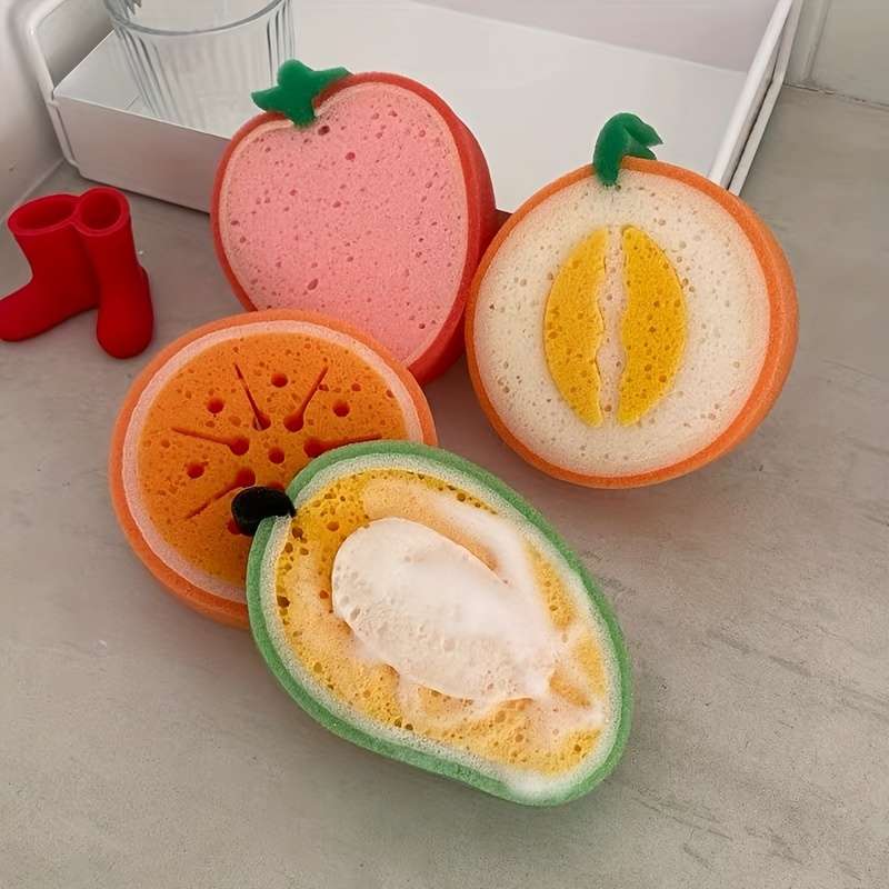 1pc Soft Fruit-Shaped Konjac Bath Sponge