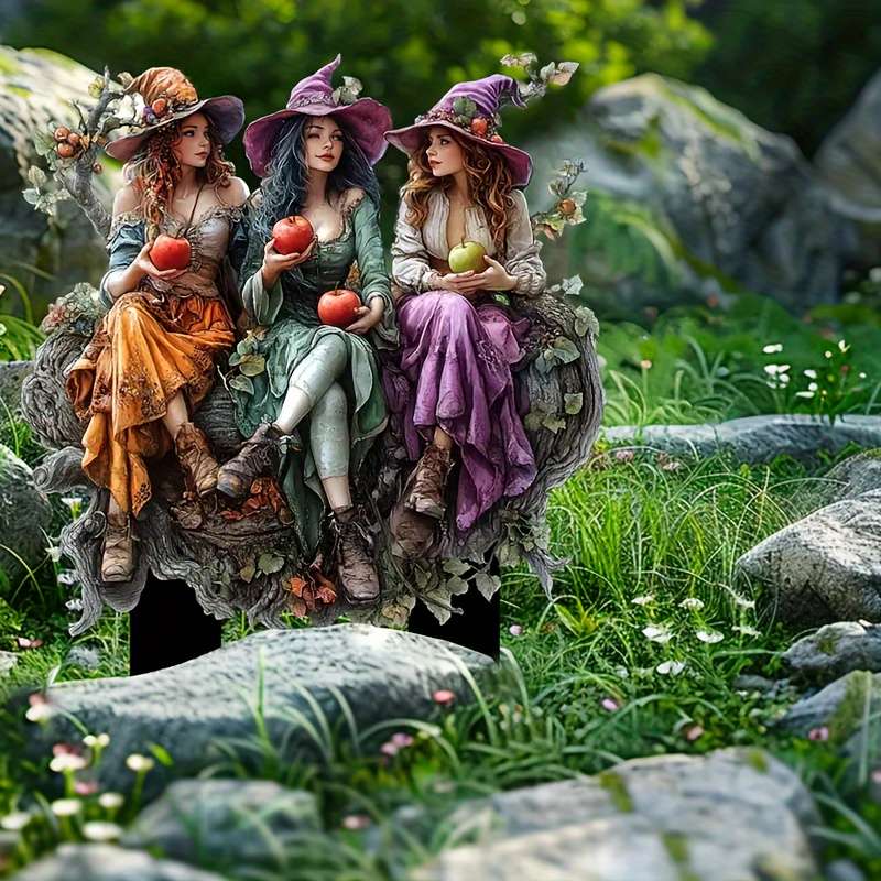 1pc 20x24cm/7.9x9.5in Hot-Selling Bohemian Style Acrylic Witch Garden Insert Card
