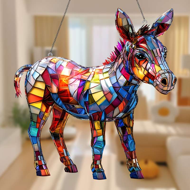 1pc Boho Chic Acrylic Donkey Sun Catcher