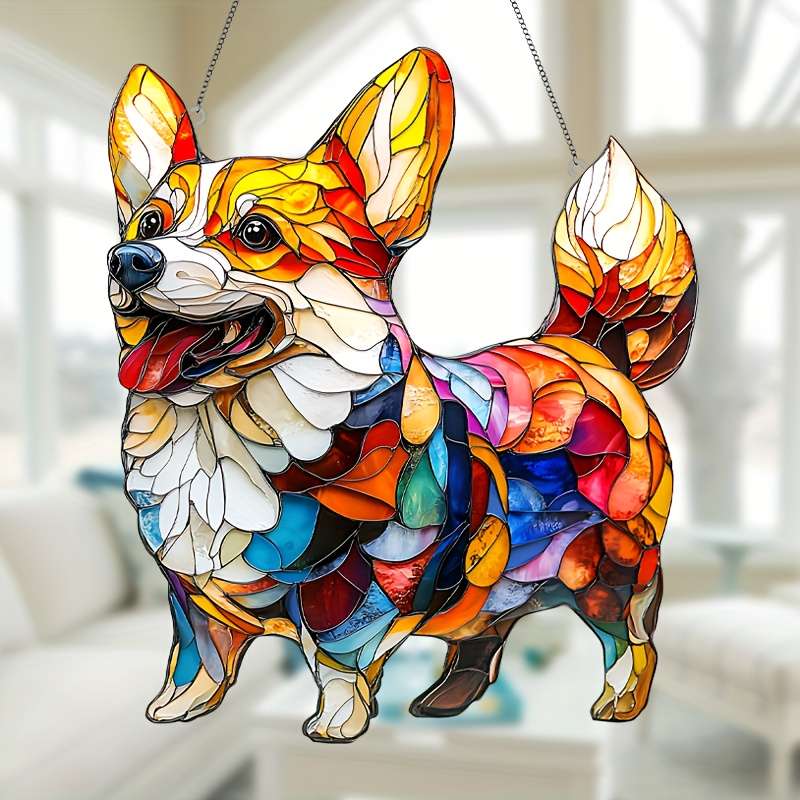1pc Boho Acrylic Corgi Sun Catcher-Multipurpose Indoor Art