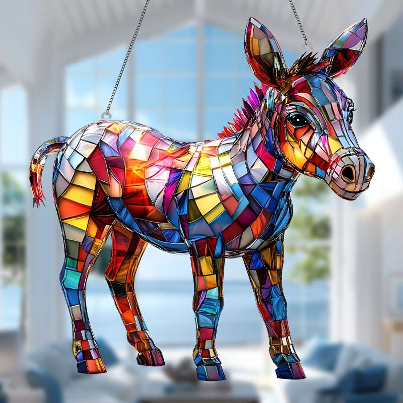 1pc Boho Chic Acrylic Donkey Sun Catcher