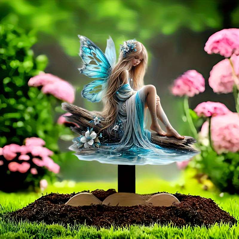 1pc Boho Butterfly Fairy Garden Stake