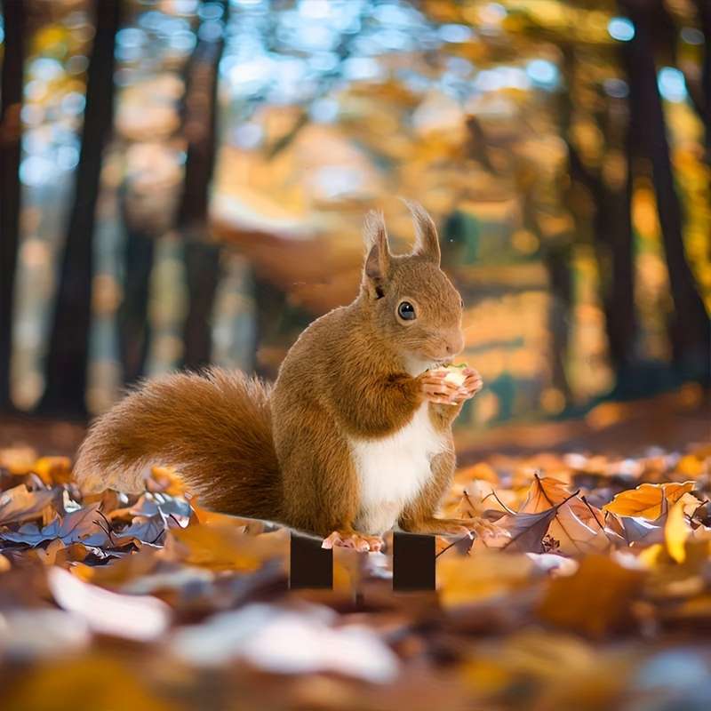Bohemian Style Cute Squirrel Acrylic Garden Stake Decor