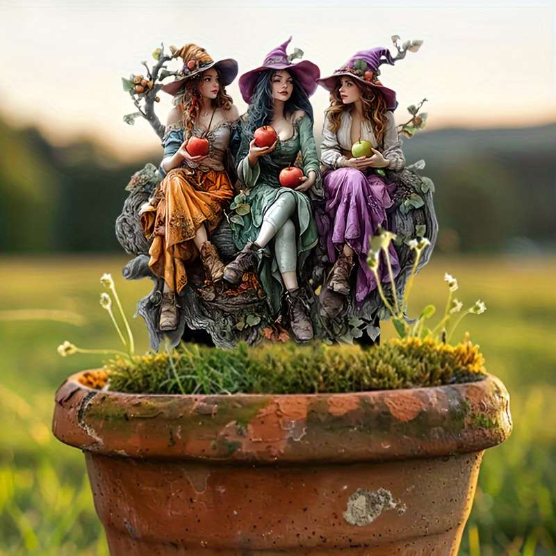 1pc 20x24cm/7.9x9.5in Hot-Selling Bohemian Style Acrylic Witch Garden Insert Card