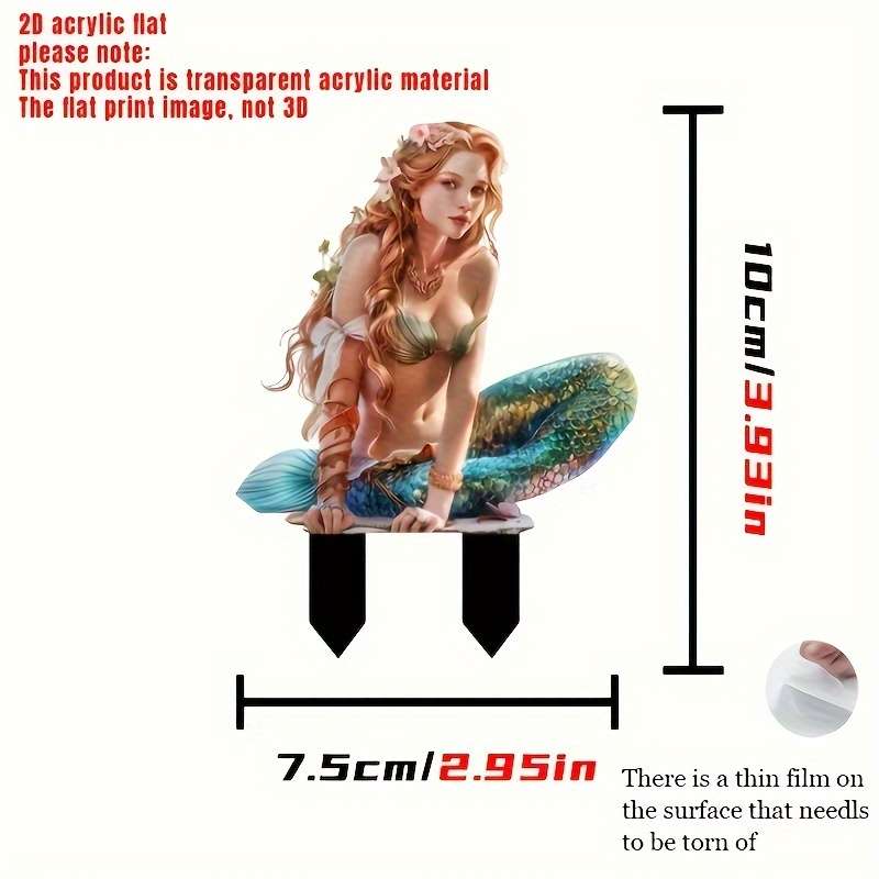 3pcs Artistic Mermaid Garden Decoration Stake