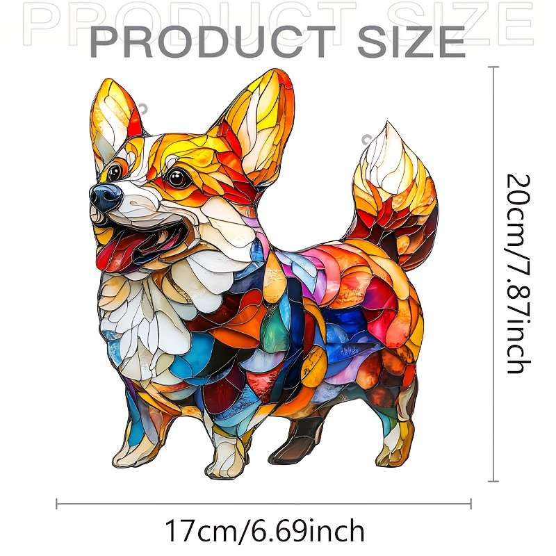 1pc Boho Acrylic Corgi Sun Catcher-Multipurpose Indoor Art